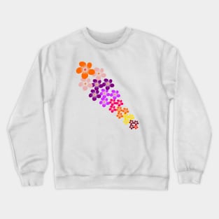 colorful flowers tendril, blooming flower, blooms Crewneck Sweatshirt